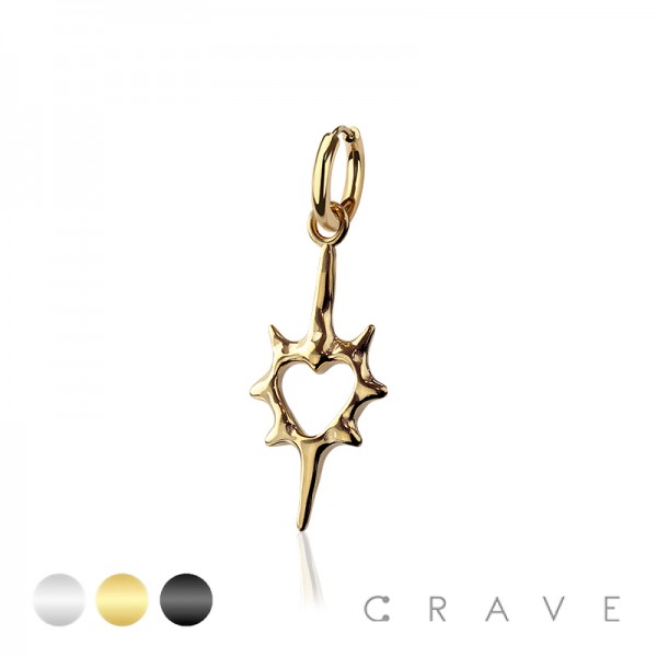 GOTHIC KILLSTAR PUNK THORN 316L SURGICAL STEEL EARRING GOTHIC KILLSTAR PUNK THORN 316L SURGICAL STEEL EARRING